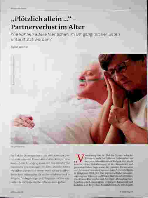 Vorschauseite 1: "Plötzlich allein: Partnerverlust im Alter. Wie können ältere Menschen im Umgang mit Verlusten unterstützt werden?"