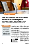 Vorschauseite 1: Demenz: Der Betreuungswunsch des Betroffenen ist maßgeblich