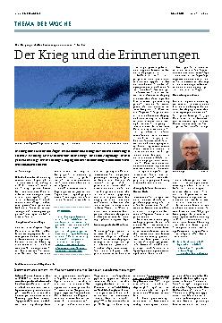 Vorschauseite 1: Der Krieg und die Erinnerungen