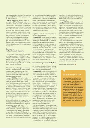 Vorschauseite 4: Nicht zu lange warten! Eine auf die Person zugeschnittene berufliche Rehabilitation kann Chronifizierung verhindern