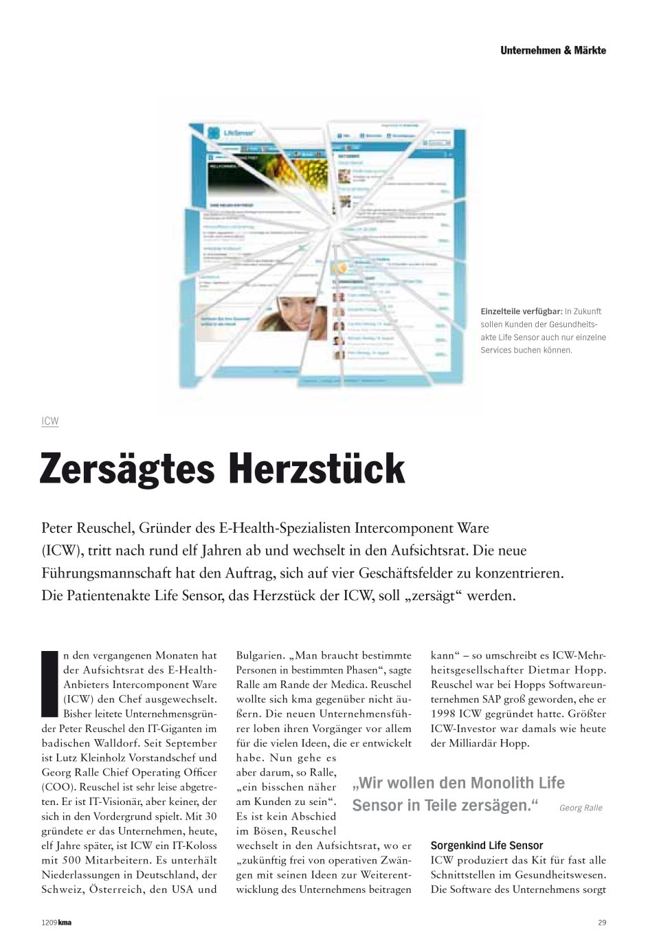 Vorschauseite 1: Zersägtes Herzstück