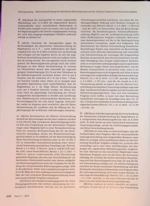 Vorschauseite 4: Fiktive Fortschreibung der dienstlichen Beurteilung eines seit fast 10 Jahren frei gestellten Personalratsmitglieds