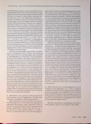 Vorschauseite 5: Fiktive Fortschreibung der dienstlichen Beurteilung eines seit fast 10 Jahren frei gestellten Personalratsmitglieds