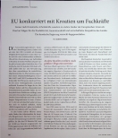 Vorschauseite 1: EU konkurriert mit Kroatien um Fachkräfte.