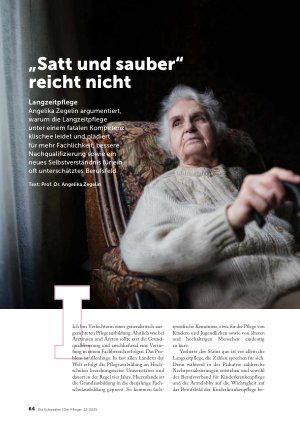 Vorschauseite 1: „Satt und sauber“ reicht nicht