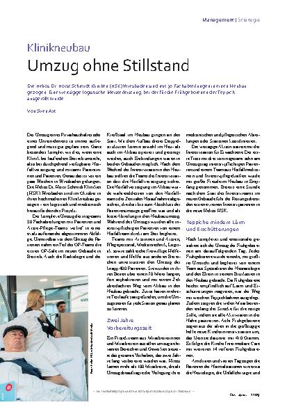 Vorschauseite 1: Klinikneubau Umzug ohne Stillstand