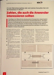 Vorschauseite 1: Zahlen, die auch die Anwender interessieren sollten.