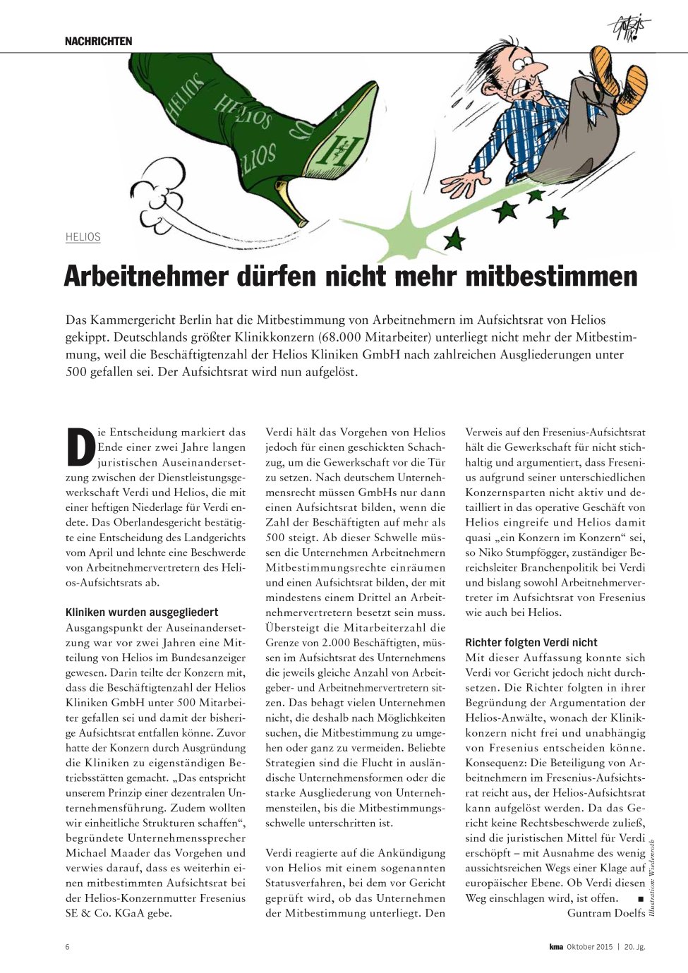 Vorschauseite 1: Arbeitnehmer dürfen nicht mehr mitbestimmen