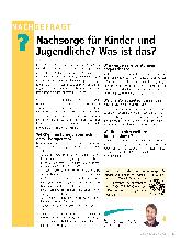 Vorschauseite 1: Nachsorge für Kinder und Jugendliche? Was ist das?