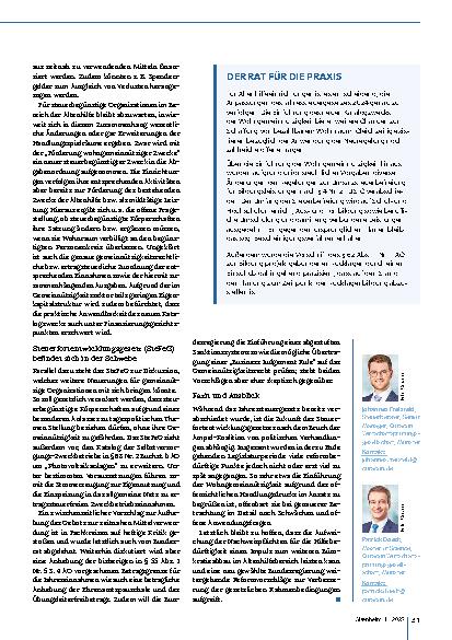 Vorschauseite 2: Das neue Jahressteuergesetz bringt einige Fragezeichen.