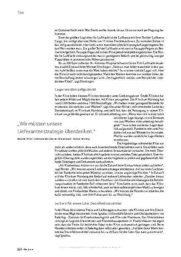 Vorschauseite 2: Corrected: Plötzlich Mangelware.