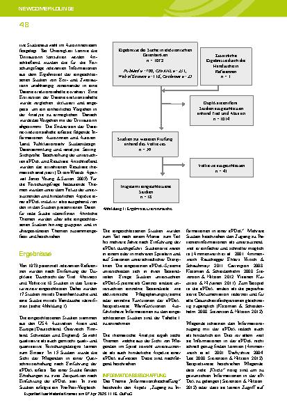 Vorschauseite 3: Literaturreview zur elektronischen Pflegedokumentation: Unterstützende und hinderliche Aspekte aus Sicht von Pflegenden