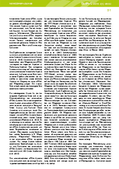Vorschauseite 6: Literaturreview zur elektronischen Pflegedokumentation: Unterstützende und hinderliche Aspekte aus Sicht von Pflegenden