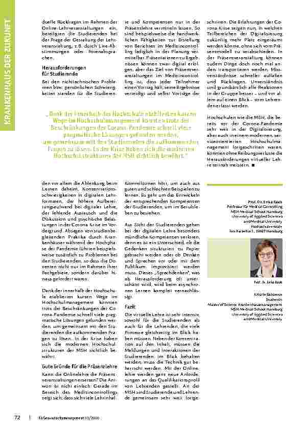 Vorschauseite 3: Die Zukunft ist nicht abgesagt. Virtuelle Lehre in Zeiten der Corona-Pandemie.