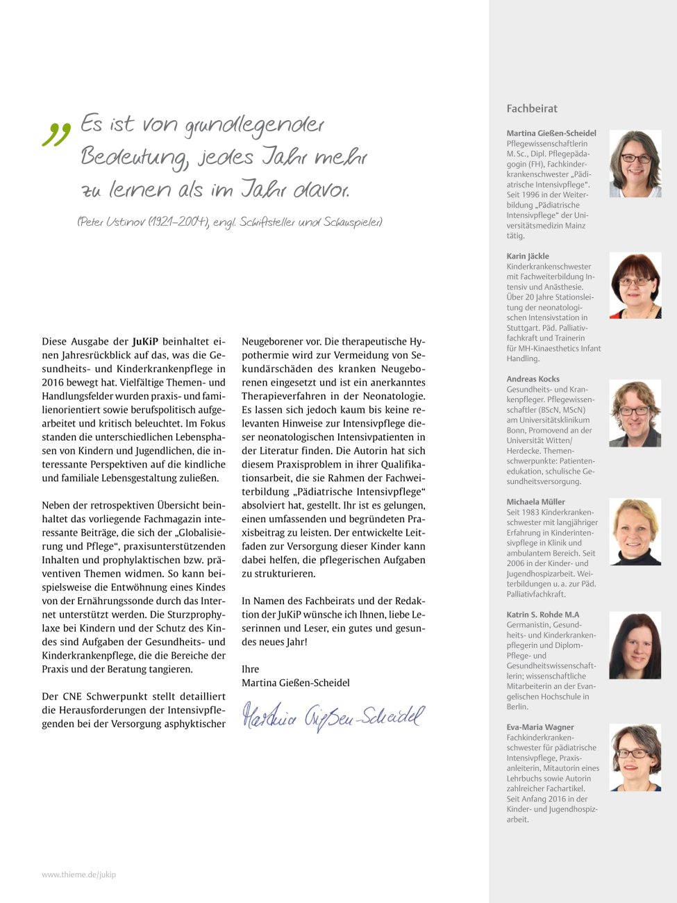 Vorschauseite 1: Editorial