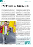 Vorschauseite 1: "Wir freuen uns, dabei zu sein."