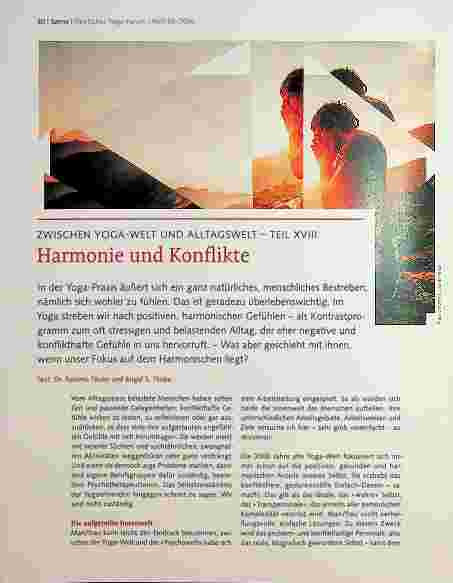 Vorschauseite 1: ZWISCHEN YOGA-WELT UND ALLTAGSWELT - TEIL XVIII Harmonie und Konflikte