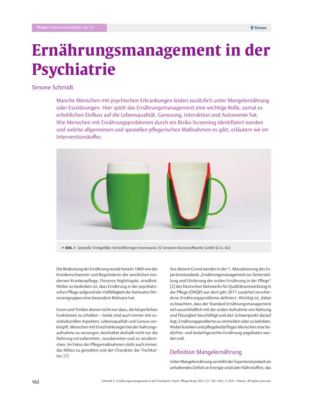 Vorschauseite 1: Ernährungsmanagement in der Psychiatrie