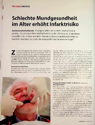 Vorschauseite 1: Schlechte Mundgesundheit im Alter erhöht Infarktrisiko.