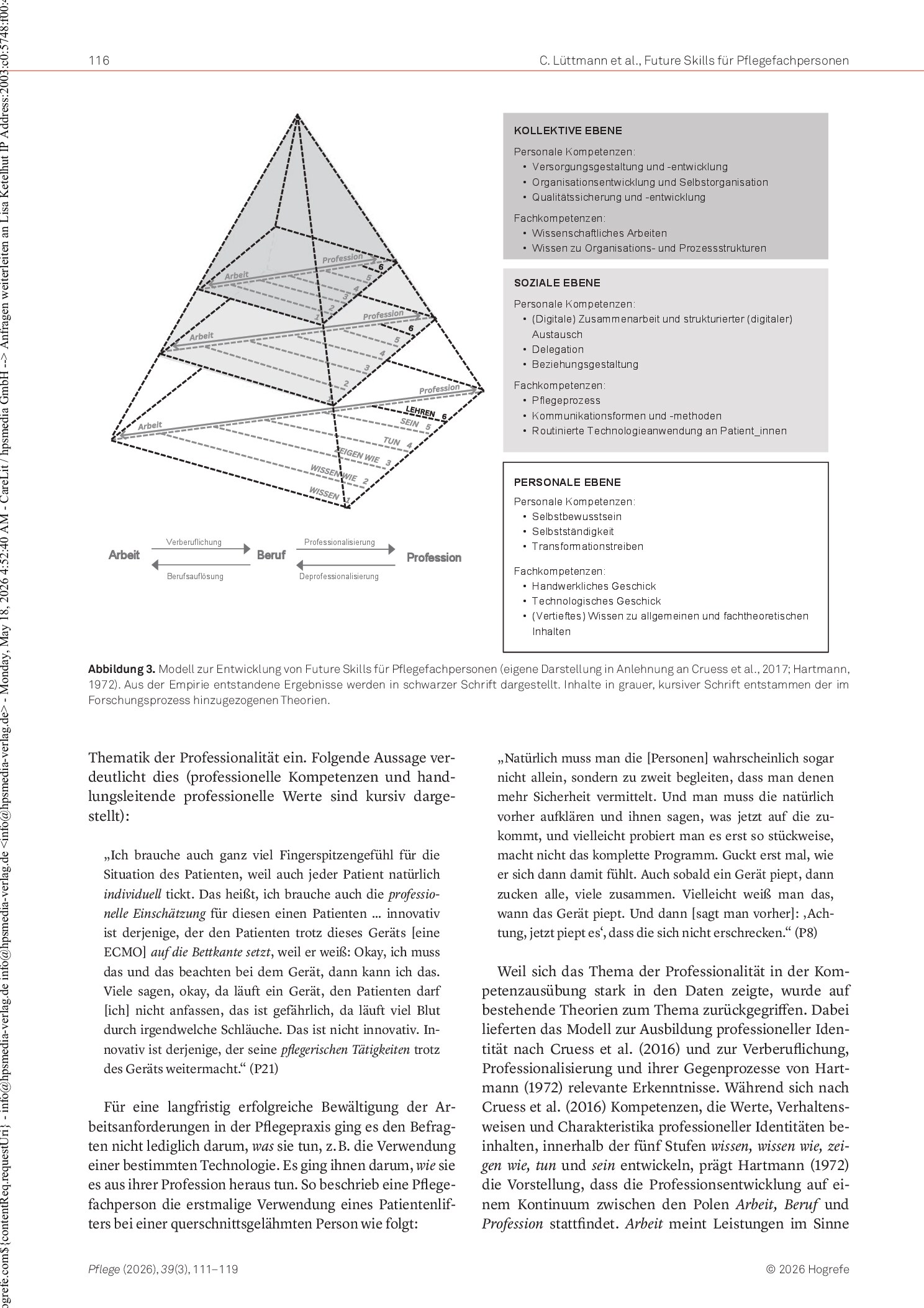 Vorschauseite 6: Entwicklung eines Kompetenzmodells zu Future Skills für Pflegefachpersonen: Eine qualitative Studie