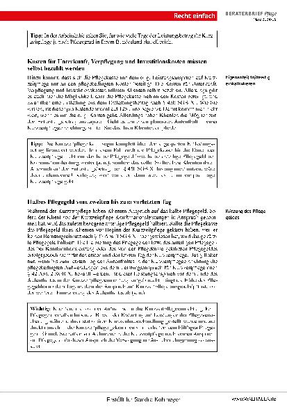 Vorschauseite 4: Beraterbrief Pflege Heft 5-2024