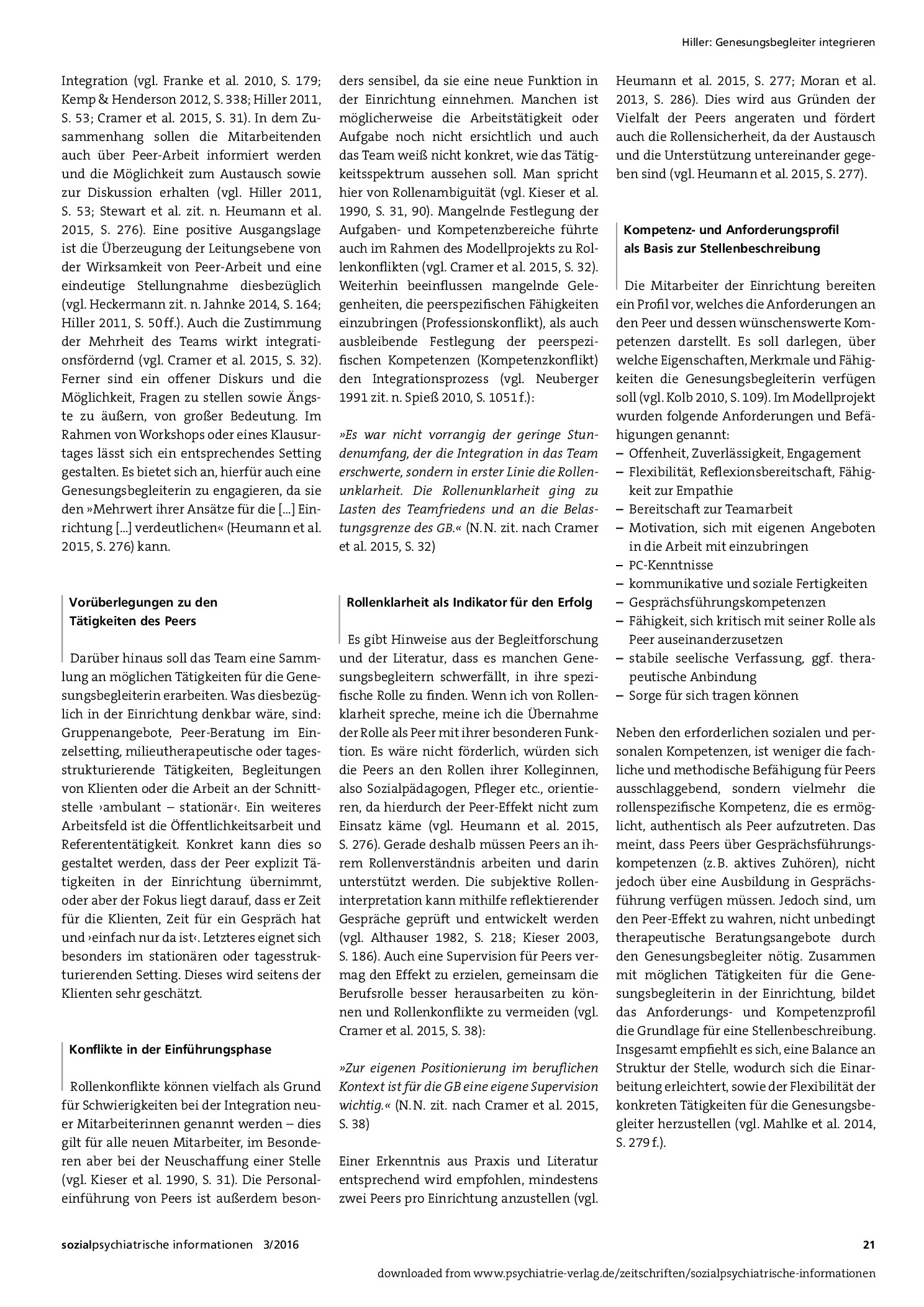 Vorschauseite 3: Genesungsbegleiter integrieren: Optionen für eine gelingende Einarbeitung in Einrichtungen und Zusammenarbeit in Teams