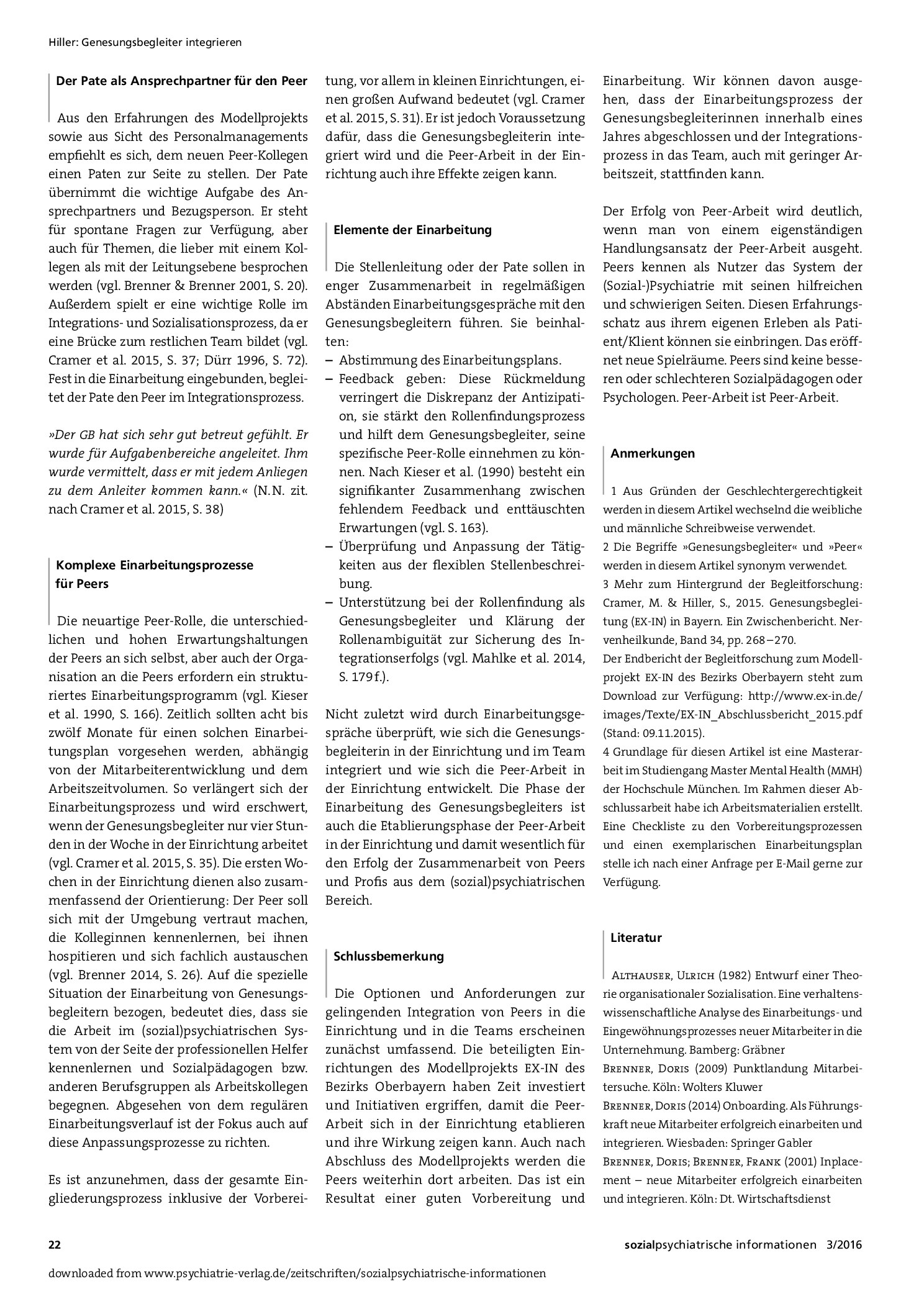 Vorschauseite 4: Genesungsbegleiter integrieren: Optionen für eine gelingende Einarbeitung in Einrichtungen und Zusammenarbeit in Teams