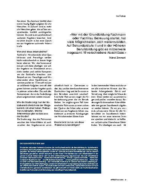 Vorschauseite 4: «Der Bedarf an Fachkräften wird weiter steigen»