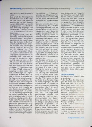 Vorschauseite 3: Unbegründeter Anspruch auf eine höhere Stufenzuordnung in eine Entgeltgruppe bei einer Neueinstellung