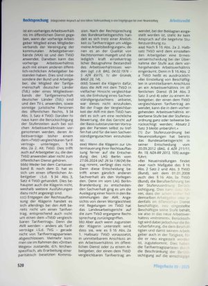 Vorschauseite 5: Unbegründeter Anspruch auf eine höhere Stufenzuordnung in eine Entgeltgruppe bei einer Neueinstellung