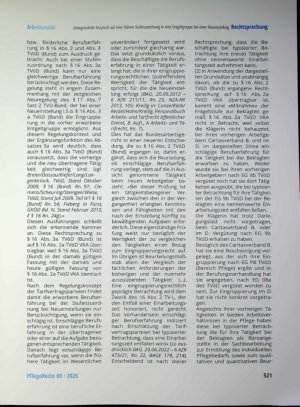 Vorschauseite 6: Unbegründeter Anspruch auf eine höhere Stufenzuordnung in eine Entgeltgruppe bei einer Neueinstellung