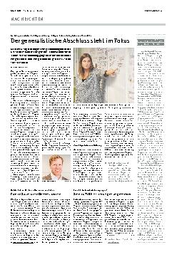 Vorschauseite 1: Der generalistische Abschluss steht im Fokus.