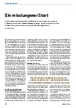 Vorschauseite 1: Ein misslungener Start
