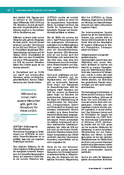Vorschauseite 2: Sprache im Wandel. Gendersensible Sprache in der Hebammenarbeit und wie diese ermöglicht werden kann