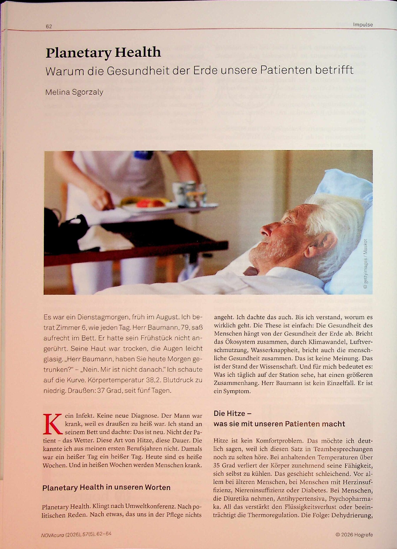 Vorschauseite 1: Planetary Health. Warum die Gesundheit der Erde unsere Patienten betrifft