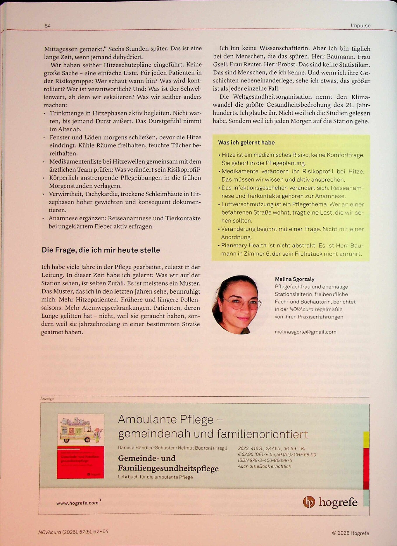 Vorschauseite 3: Planetary Health. Warum die Gesundheit der Erde unsere Patienten betrifft