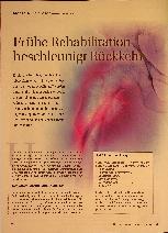Vorschauseite 1: Frühe Rehabilitation, beschleunigt Rückkehr