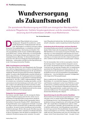 Vorschauseite 1: Wundversorgung als Zukun! tsmodell