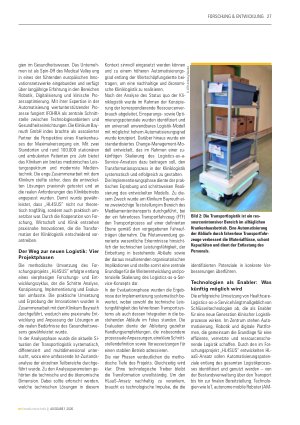 Vorschauseite 3: Automatisierung und Robotik in der Krankenhauslogistik