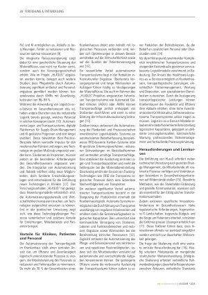 Vorschauseite 4: Automatisierung und Robotik in der Krankenhauslogistik