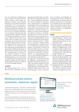 Vorschauseite 5: Automatisierung und Robotik in der Krankenhauslogistik