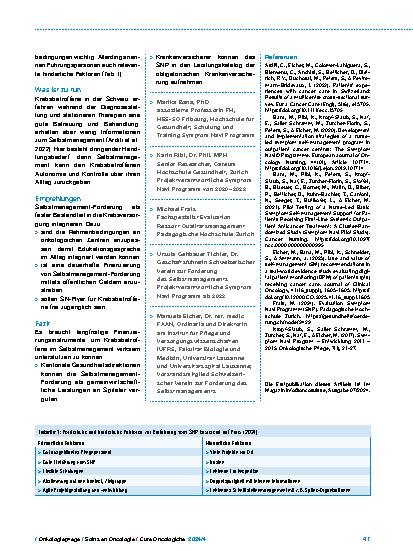 Vorschauseite 3: Selbstmanagement-Förderung bei Krebserkrankungen