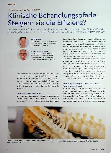 Vorschauseite 1: Klinische BehandLungspFade: Steigern sie die Effizienz?