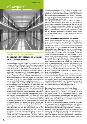 Vorschauseite 1: Die Gesundheitsversorgung im Gefängnis Der Blick hinter die Mauern