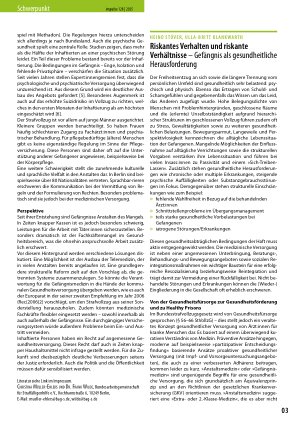 Vorschauseite 2: Die Gesundheitsversorgung im Gefängnis Der Blick hinter die Mauern