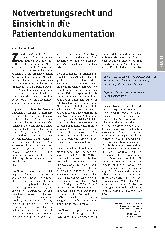 Vorschauseite 1: Notvertretungsrecht und Einsicht in die Patientendokumentation