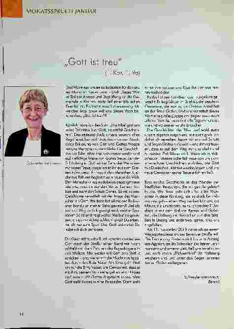 Vorschauseite 1: "Gott ist treu" (1. Kor. 1, 9a)