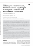 Vorschauseite 1: Einbezug von Mitarbeitenden, Bewohnenden und Angehörigen in die digitale Transformation im stationären Altersbereich