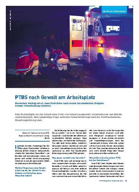 Vorschauseite 1: PTBS nach Gewalt am Arbeitsplatz