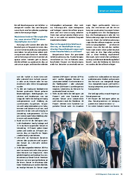 Vorschauseite 3: PTBS nach Gewalt am Arbeitsplatz